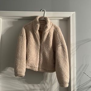 cropped harper heritage sherpa jacket